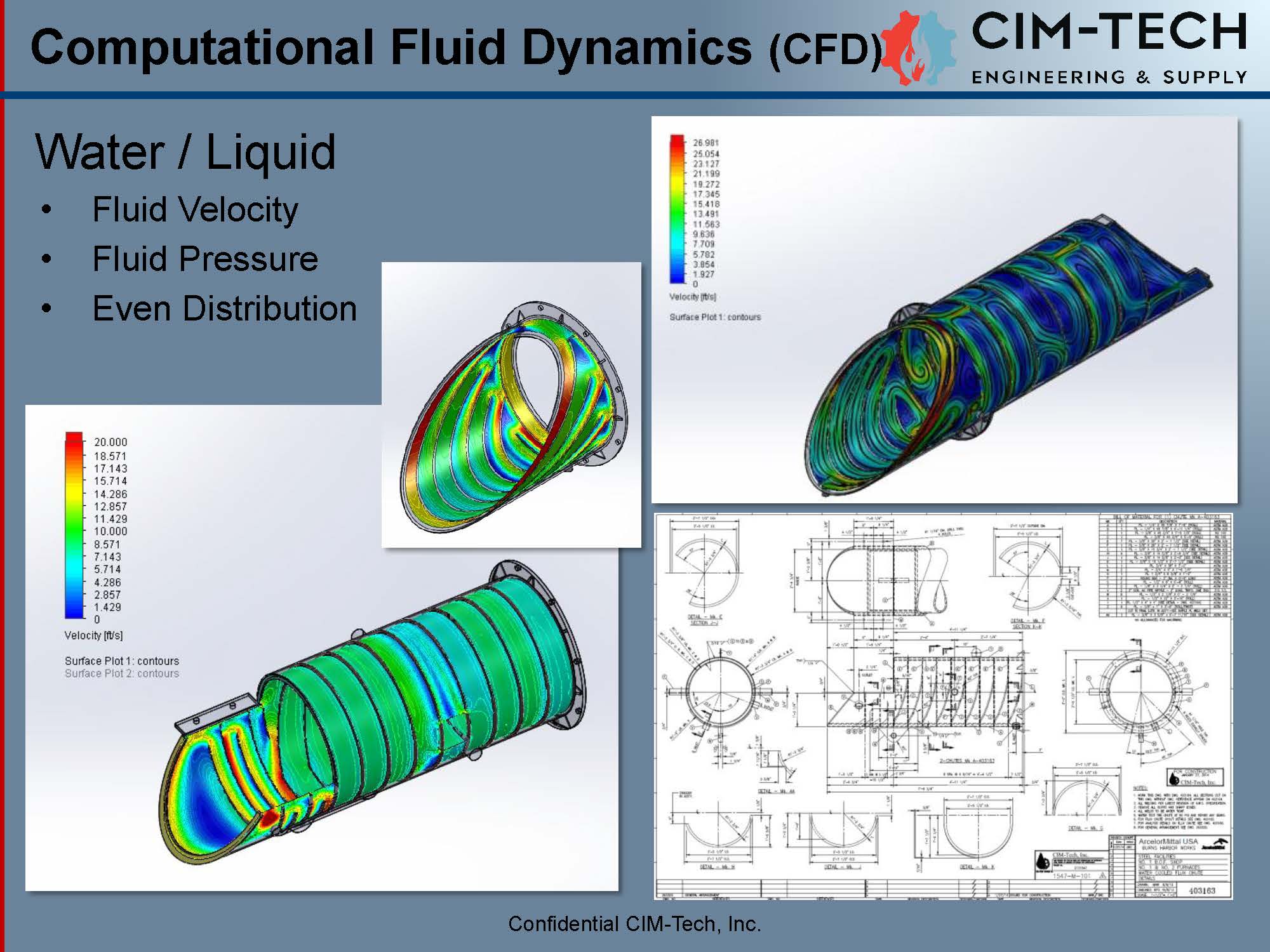 computational fluid dynamics (CFD) analysis of fluid velocity and pressure distribution in a pipe